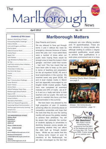 The Marlborough News Easter 2012 - The Marlborough School
