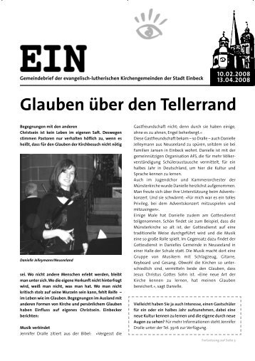 Glauben Ã¼ber den Tellerrand - MÃ¼nstergemeinde Einbeck