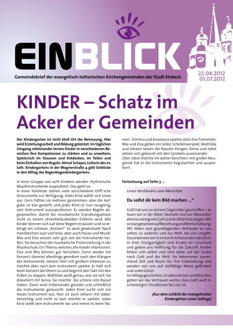 KINDER â Schatz im Acker der Gemeinden - MÃ¼nstergemeinde ...