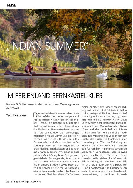 Tipps-for-Trips Reisemagazin 7.2014