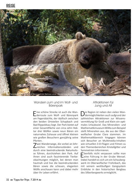 Tipps-for-Trips Reisemagazin 7.2014