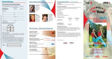 Flyer mit Anmeldeformular - Turnverband Mittelrhein