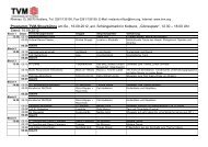 Das Programm auf der TVM