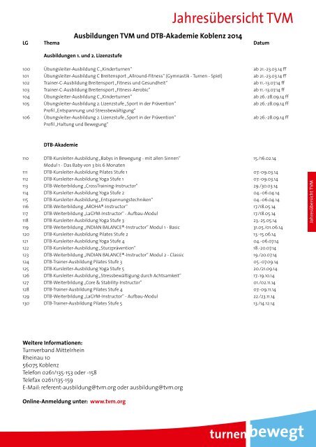 Aktiv 2014 - Turnverband Mittelrhein