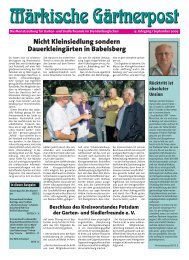 Die Monatszeitung für Garten - Kreisverband Luckenwalde der ...