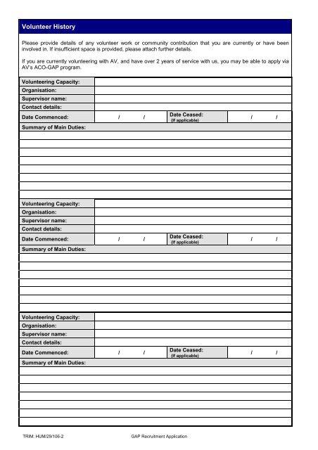 Graduate Ambulance Paramedic Application Form doc HRIS and ...