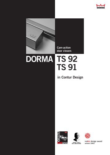DORMA TS 92 and TS 91 Cam Action Door Closers - RIBA Product ...