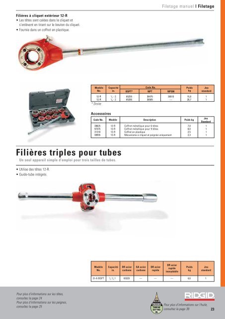 ridgid catalogue fr