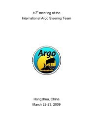 Report of the Tenth Argo Steering Team Meeting