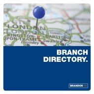 BRANCH DIRECTORY. - Brandon Tool Hire