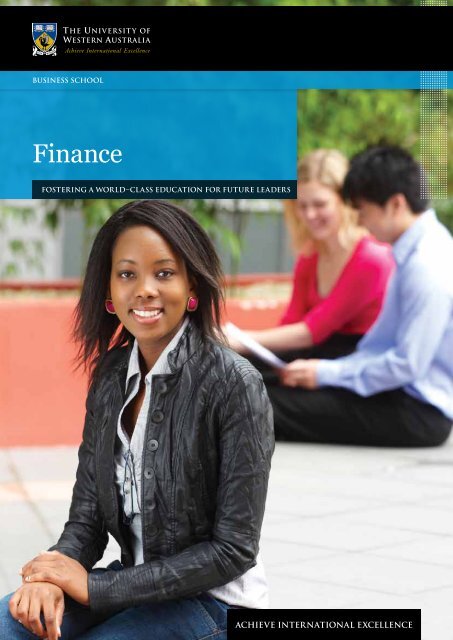 Finance - Business School - The University of Western Australia