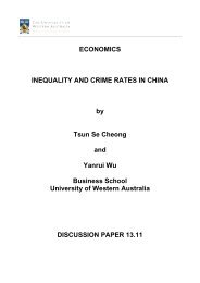 Inequality and Crime Rates in China - Business School