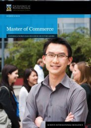 Master of Commerce - Business School - The University of Western ...