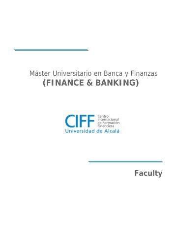MÃ¡ster Universitario En Banca Y Finanzas - Ciff