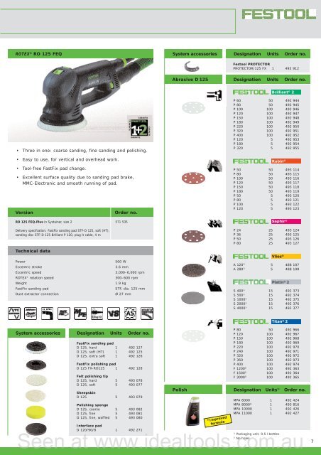 The ROTEXÂ® RO 125 - Ideal Tools