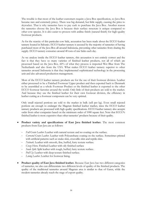 ACCESS OF FOOTWEAR RAW MATERIAL INPUTS - part - USAid