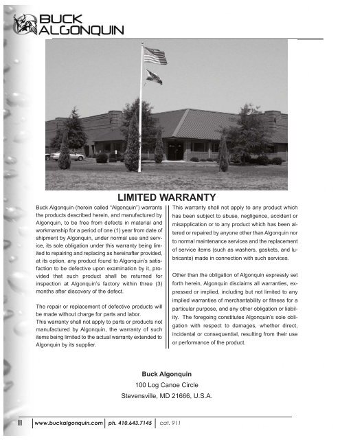 Buck Algonquin Catalog 2011 (pdf) - Jamestown Distributors