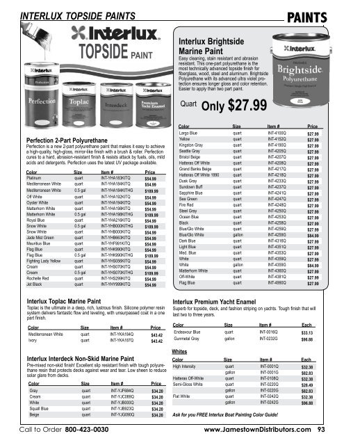 Interlux Interdeck Color Chart