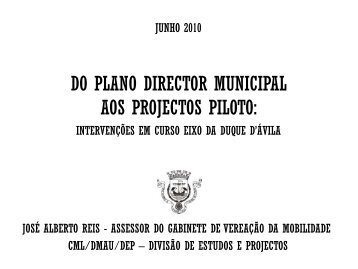 Do Plano Director Municipal aos Projectos Piloto