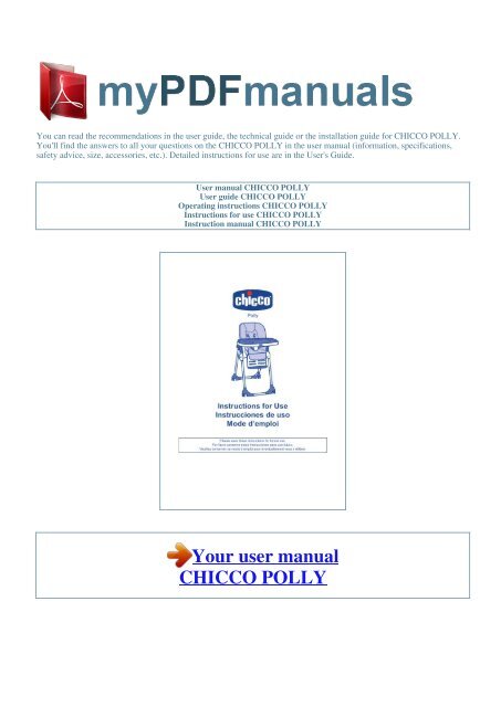 User manual CHICCO POLLY - 1