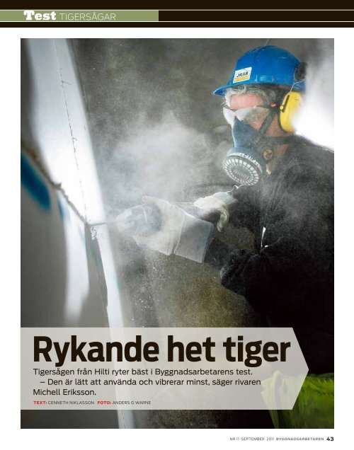 Tigersågar: Hilti-såg vibrerar minst (PDF 861 kB) - Byggnadsarbetaren