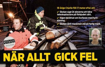 4 Skolan sagt åt eleverna att köra teleskoplastare på förbjudet sätt. 4 ...