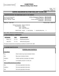 XIAMETER(R) Material Safety Data Sheet DAP(R) AQUARIUM ...