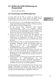 3.2 Einführung und Re-Vitalisierung von Gruppenarbeit