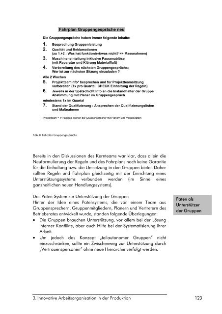 3.2 Einführung und Re-Vitalisierung von Gruppenarbeit