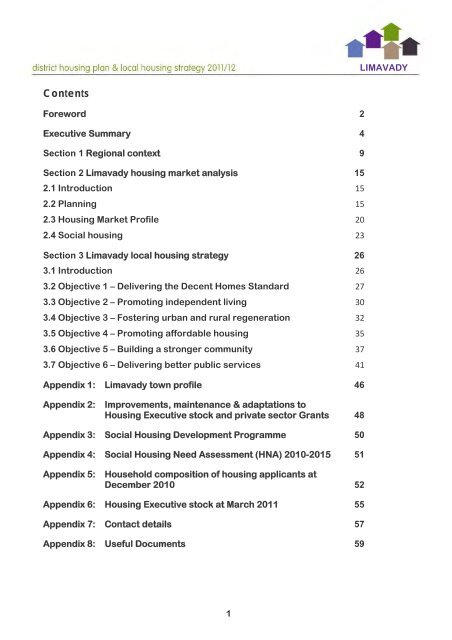 Limavady District Housing Plan 2011/12 - Northern Ireland Housing ...