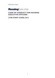 Staff Code of Conduct - Northern Ireland Housing Executive
