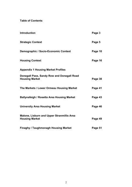 South Belfast Sectoral Study 2006 - Northern Ireland Housing ...