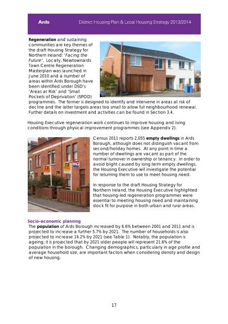 Ards District Housing Plan 2013 - Northern Ireland Housing Executive