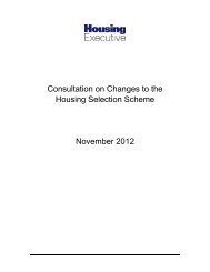 The Housing Selection Scheme Consultation Paper - Northern ...