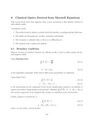 6 Classical Optics Derived from Maxwell Equations