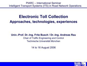 Electronic Toll Collection