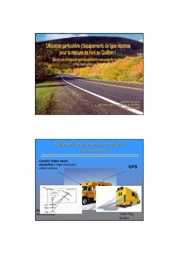 RelevÃ©s du rÃ©seau routier / - Association mondiale de la Route