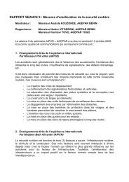 RAPPORT SEANCE 9 - Association mondiale de la Route