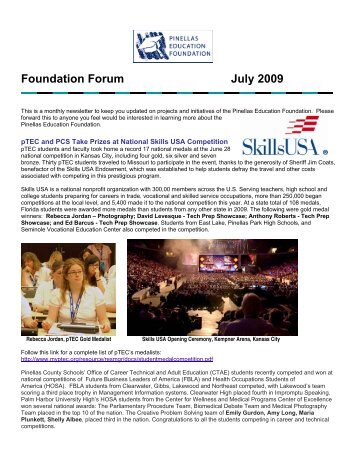 Foundation Forum July 2009 - Pinellas Education Foundation