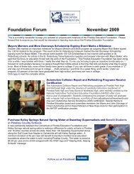 Foundation Forum November 2009 - Pinellas Education Foundation