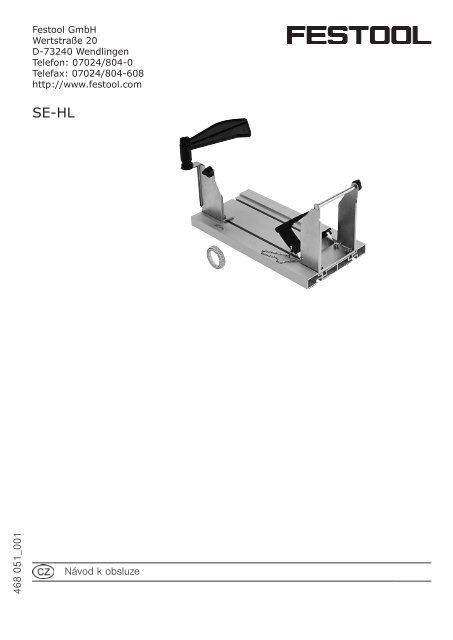 468 051_001 Bedienungsanleitung 4 - 5 Operating ... - PK Festool