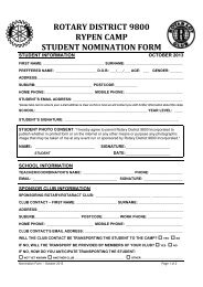 RYPEN Nomination Letter - Student Application Form