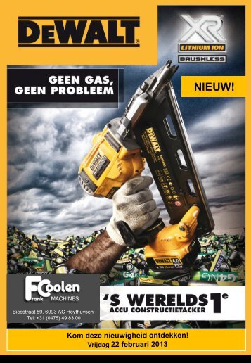 Demonstratie Dewalt Accutacker - Frank Coolen Machines