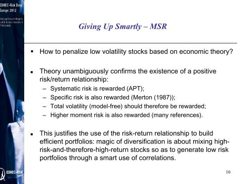 Portfolios - EDHEC-Risk