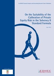 On the Suitability of the Calibration of Private Equity ... - EDHEC-Risk