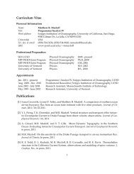 Curriculum Vitae Publications - Physical Oceanography Research ...