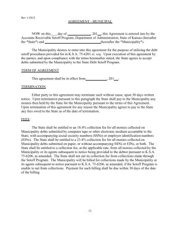 to view the setoff agreement in .pdf format - Department of ...