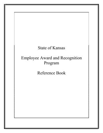 State of Kansas Employee Award and Recognition Program ...