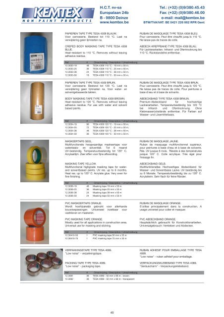 Productcataloog Catalogue des produits Product catalogue ...