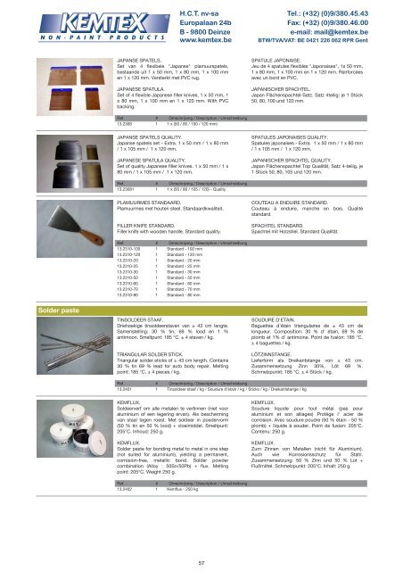 Productcataloog Catalogue des produits Product catalogue ...